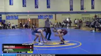 125 lbs 1st Place Match - Jake Mora, Elmhurst College vs Derek Steele, Augsburg University