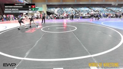 100 lbs 3rd Place - Matthew Rodriguez, The Valley Wrestling Club vs Declan Jericho, Belle Vernon