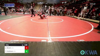 61 lbs Consi Of 4 - Jayden Brant, Caney Valley Wrestling vs Teagan Eichhorn, Vinita Kids Wrestling