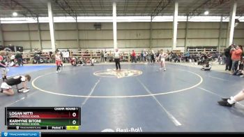 95 lbs Champ. Round 1 - Logan Nitti, Canfield Middle School vs Karmyne Bitoni, Heritage Middle School