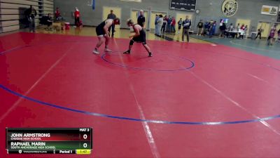 215 lbs Champ. Round 1 - Raphael Marin, South Anchorage High School vs JOHN ARMSTRONG, Chugiak High School