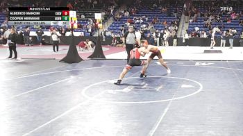 150 lbs Consi Of 32 #2 - Alberico Mancini, Cranston West vs Cooper Hermans, Agawam