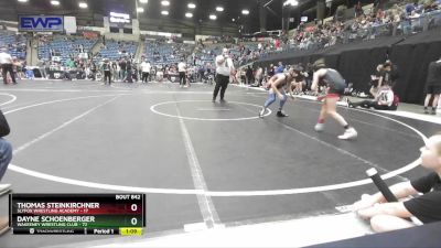 92 lbs Quarterfinal - Dayne Schoenberger, Wakeeney Wrestling Club vs Thomas Steinkirchner, SlyFox Wrestling Academy