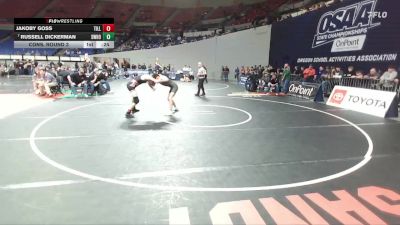 4A Boys 138 lbs Cons. Round 3 - Russell Dickerman, Sweet Home Boys vs Jakoby Goss, Tillamook Boys