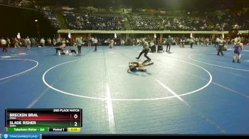 98 lbs 2nd Place Match - Slade Risher, Iowa vs Brecken Bral, Iowa