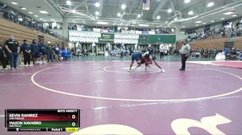 157 lbs Champ. Round 3 - Mason Navarro, Holtville vs Kevin Ramirez, San Marcos