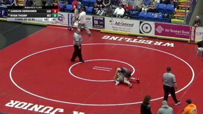 117 lbs Consi Of 32 #2 - Carson Hershner, Central York vs Ryan Thorp, Milton