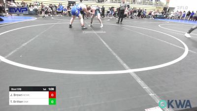 160 lbs Quarterfinal - Jacob Brown, Newkirk Takedown Club vs Tyler Britton, Raw Wrestling Club