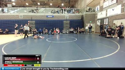 60 lbs Cons. Round 4 - Lucas Heim, Grizzly Wrestling Club vs Steele Hendricks, Kuna Klub