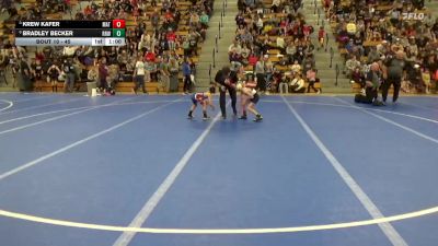 45 lbs Quarterfinal - Krew Kafer, Matpac-ND vs Bradley Becker, Rum River Wrestling