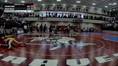 144 lbs 2nd Wrestleback (16 Team) - HOGAN SIMS, Commerce Hs vs Jesus Mills, Elbert County