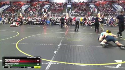 114 lbs Quarterfinal - Aidan Marecic, Wrestling University vs Kieran Beach, Gaylord WC