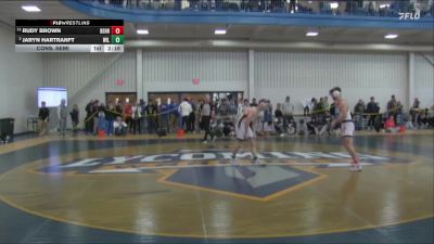 157 lbs Cons. Semi - Rudy Brown, Penn State Behrend vs Jaryn Hartranft, Wilkes