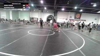 123 lbs Consolation - Jenna Duran, Madera Grapplers WC vs Madisen Mora, Ganado WC