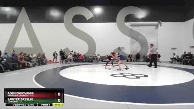 112 lbs Quarterfinals (8 Team) - Sawyer Breslin, Team Ohio vs Aden DiGiovanni, Wrestling University