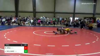 100 lbs Semifinal - Blade Miller, Oconee Youth Wrestling vs Jonderious WILLIAMS, Troup Youth Wrestling