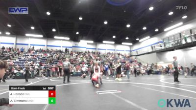 90/100 lbs Semifinal - Jace Henson, Carl Albert vs Alaric Simmons, Southmoore SaberCats Wrestling