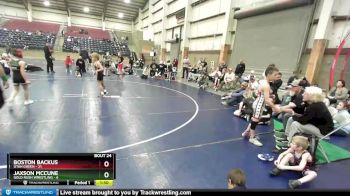 74 lbs Semis & Wb (16 Team) - Boston Backus, Utah Green vs Jaxson Mccune, Gold Rush Wrestling