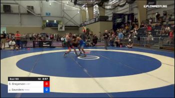 63 kg Quarterfinal - Dylan Gregerson, Utah Valley RTC vs Joshua Saunders, TMWC