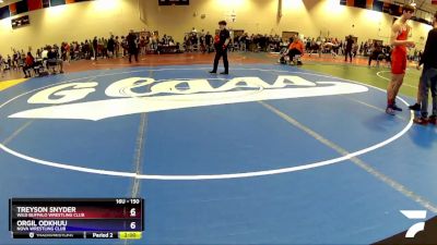 150 lbs Cons. Round 1 - Treyson Snyder, Wild Buffalo Wrestling Club vs Orgil Odkhuu, NOVA Wrestling Club