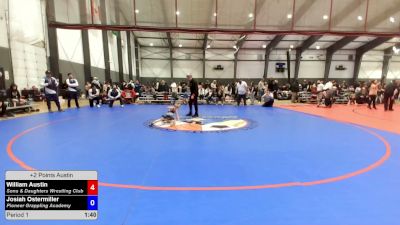 43-45 lbs Champ. Round 1 - William Austin, Sons & Daughters Wrestling Club vs Josiah Ostermiller, Pioneer Grappling Academy