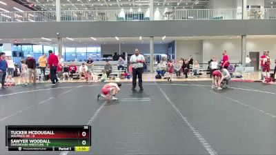 56 lbs Finals (8 Team) - Sawyer Woodall, Crossroads Wrestling vs Tucker McDougall, Wolfpack WC