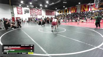 285 lbs Cons. Round 1 - Aidan Tovar, Downey vs Ariel Pouravrahim, Beverly Hills