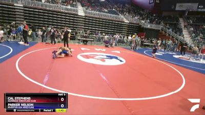 86 lbs Champ. Round 1 - Cal Stephens, Glenrock Wrestling Club vs Parker Nelson, Riverton USA Wrestling