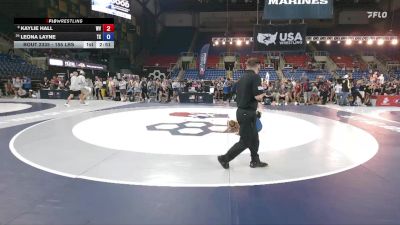 155 lbs Champ. Rd Of 32 - Kaylie Hall, WV vs Leona Layne, TX