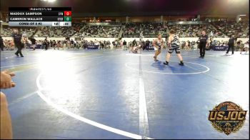 160 lbs Consi Of 8 #2 - Maddox Sampson, Coweta Tiger Wrestling vs Cameron Wallace, Kingfisher YellowJackets