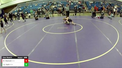 14U Boys - 92 lbs Cons. Round 5 - Elias Faith, Maurer Coughlin Wrestling Club vs Mason Mamich, Ohio