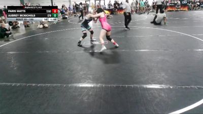 100 lbs Round 4 - Paris Watts, The Storm Wrestling Center vs Aubrey McNichols, Central Florida Wrestling