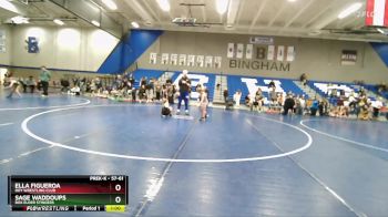 57-61 lbs Round 3 - Ella Figueroa, Roy Wrestling Club vs Sage Waddoups, Box Elder Stingers