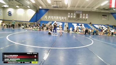 57-61 lbs Round 3 - Ella Figueroa, Roy Wrestling Club vs Sage Waddoups, Box Elder Stingers