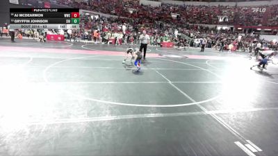63 lbs Cons. Round 2 - Gryffin Johnson, Shiocton vs AJ McDearmon, Waukesha Wrestling Club
