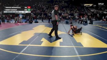 6A 106 lbs Quarterfinal - Tristan Mendenhall, Post Falls vs Emmitt Murray, Kuna