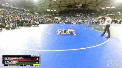 Girls 3A/4A 135 Cons. Round 4 - Janessa O`Connell, Union (Girls) vs Shyla Weeks, Snohomish (Girls)
