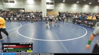 63 lbs Cons. Round 2 - Bain Wiegel, WI vs Brody Romero, CO