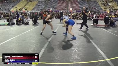 145 lbs Round 1 (16 Team) - Reese Larramendy, Iowa vs Olga Turiy, Aurora