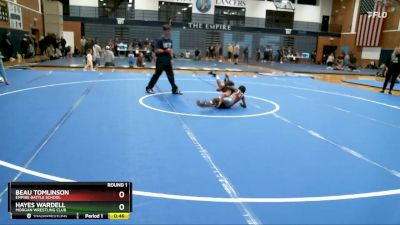 52-57 lbs Round 1 - Beau Tomlinson, Empire Battle School vs Hayes Wardell, Morgan Wrestling Club