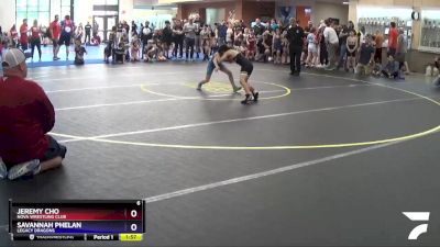 67 lbs Quarterfinal - Jeremy Cho, NOVA Wrestling Club vs Savannah Phelan, Legacy Dragons