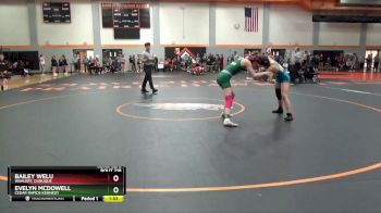 125 lbs Cons. Semi - Evelyn McDowell, Cedar Rapids Kennedy vs Bailey Welu, Wahlert, Dubuque