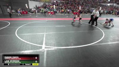 80 lbs Cons. Round 2 - Lane Severson, Brodhead Juda Wrestling vs Parker Cripps, Marshall Wrestling Club