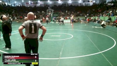 150 lbs Semifinal - Aaron Durham, Warren Central vs Tyler Lavin, Indianapolis Cathedral