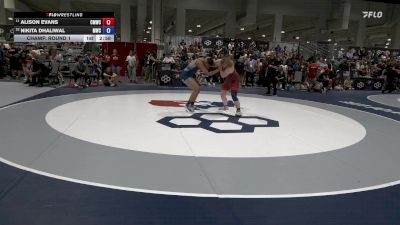 Senior Women Freestyle FS - 76 lbs Champ. Round 1 - Alison Evans, Colorado Mesa Wrestling Club vs Nikita Dhaliwal, Menlo Wrestling Club