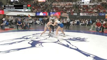 G - 125 lbs Cons. Round 5 - Ava Krings, Conrad (Girls) vs Grace Hicks, Fergus (Lewistown)/Hobson (Girls)