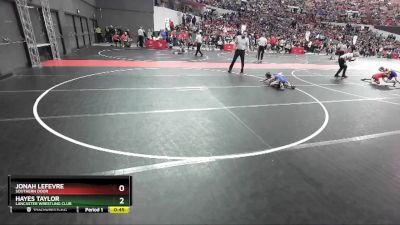 70 lbs Champ. Round 1 - Jonah LeFevre, Southern Door vs Hayes Taylor, Lancaster Wrestling Club