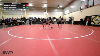 145 lbs Rr Rnd 1 - Makayla Goodell, Sand Springs Girls vs Audra Greninger, Miami HS Girls