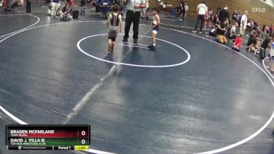 46 lbs Round 2 - David J. Villa Iii, Top Dog Wrestling Club vs Braden McFarland, Team Selma