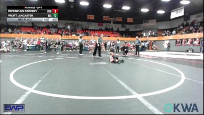 61 lbs 2nd Place - Dwaine Goldsberry, Weatherford Youth Wrestling vs Wyatt Lancaster, Norman Grappling Club